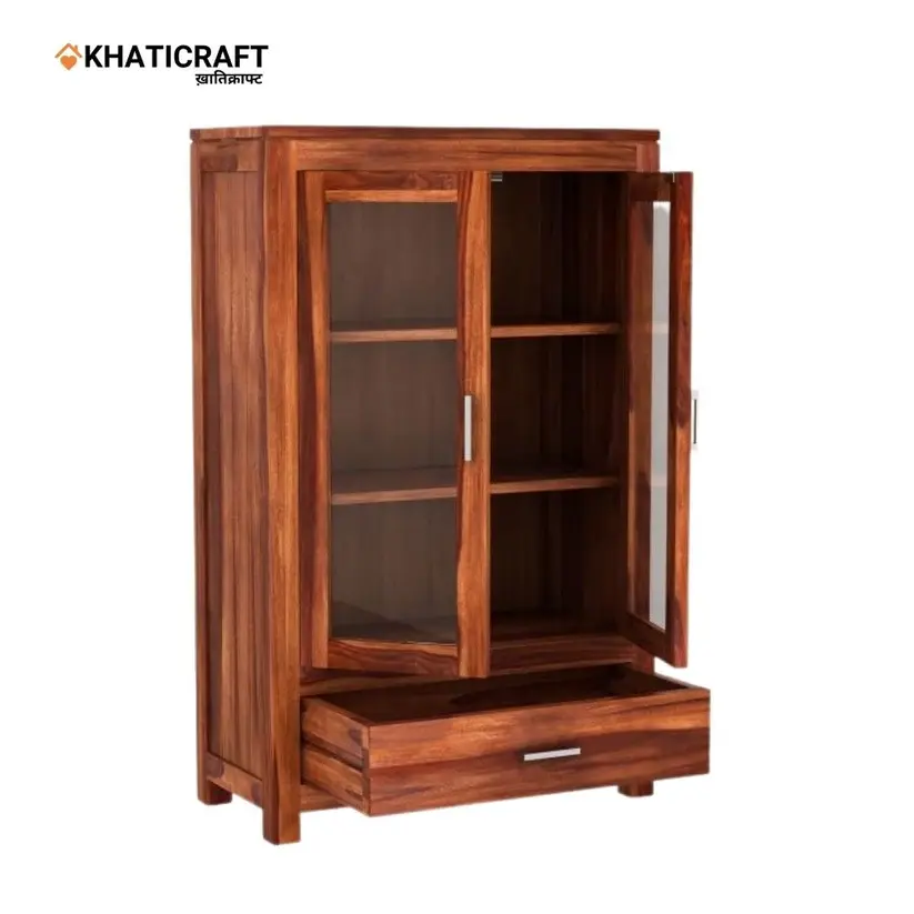 Ziya Solid Wood Sheesham Bookshelf-5.webp
