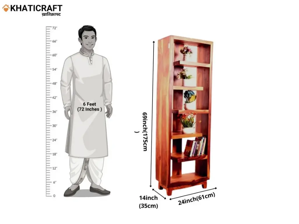Hola Solid Wood Sheesham Bookshelf-4.webp
