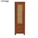 Hina Solid Wood Sheesham Bookshelf with Rattan-5.webp