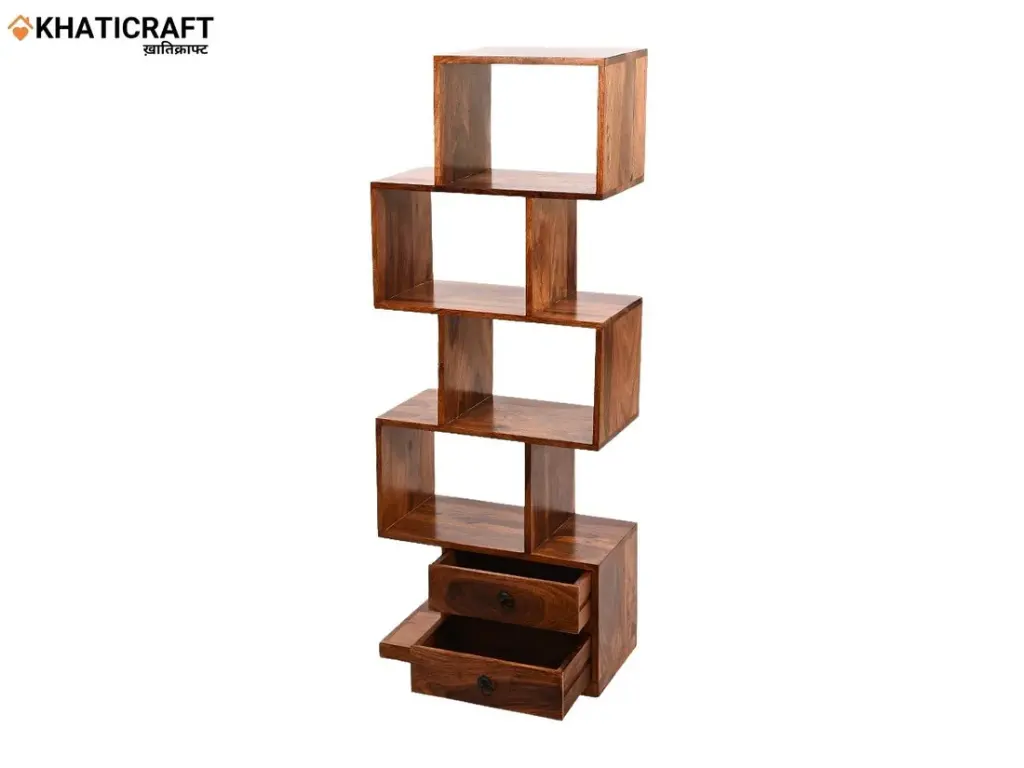 Aira-II Solid Wood Sheesham Bookshelf-1.webp