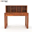Arya-2 Solid Wood Sheesham Study Table With Hina  Wallshelf-1.webp