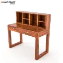 Arya-2 Solid Wood Sheesham Study Table With Hina  Wallshelf-5.webp