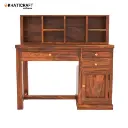 Nitya Solid Wood Sheesham Study Table With Hina  Wallshelf-1.webp