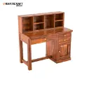 Nitya Solid Wood Sheesham Study Table With Hina  Wallshelf-4.webp