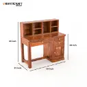 Nitya Solid Wood Sheesham Study Table With Hina  Wallshelf-5.webp