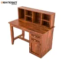 Mira Solid Wood Sheesham Study Table With Hina  Wallshelf-3.webp