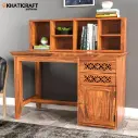 Mira Solid Wood Sheesham Study Table With Hina  Wallshelf.webp