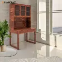 Arya-2 Solid Wood Sheesham Study Table With Mount Bookshelf-1.webp