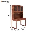 Arya-2 Solid Wood Sheesham Study Table With Mount Bookshelf-4.webp