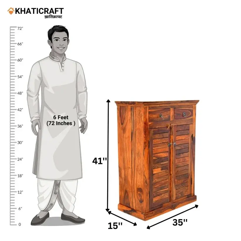 Dhara-1 Solid Wood Sheesham Shoe Rack-7.webp