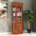 Ziya Solid Wood Sheesham Corner Cabinet-1.webp