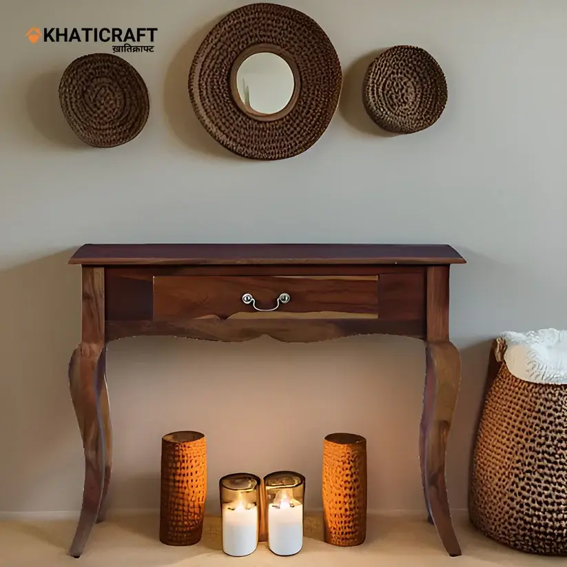 Usha Solid Wood Sheesham Console Table-1.webp