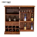 Tamra Single Door Solid Wood Sheesham Bar Cabinet-5.webp
