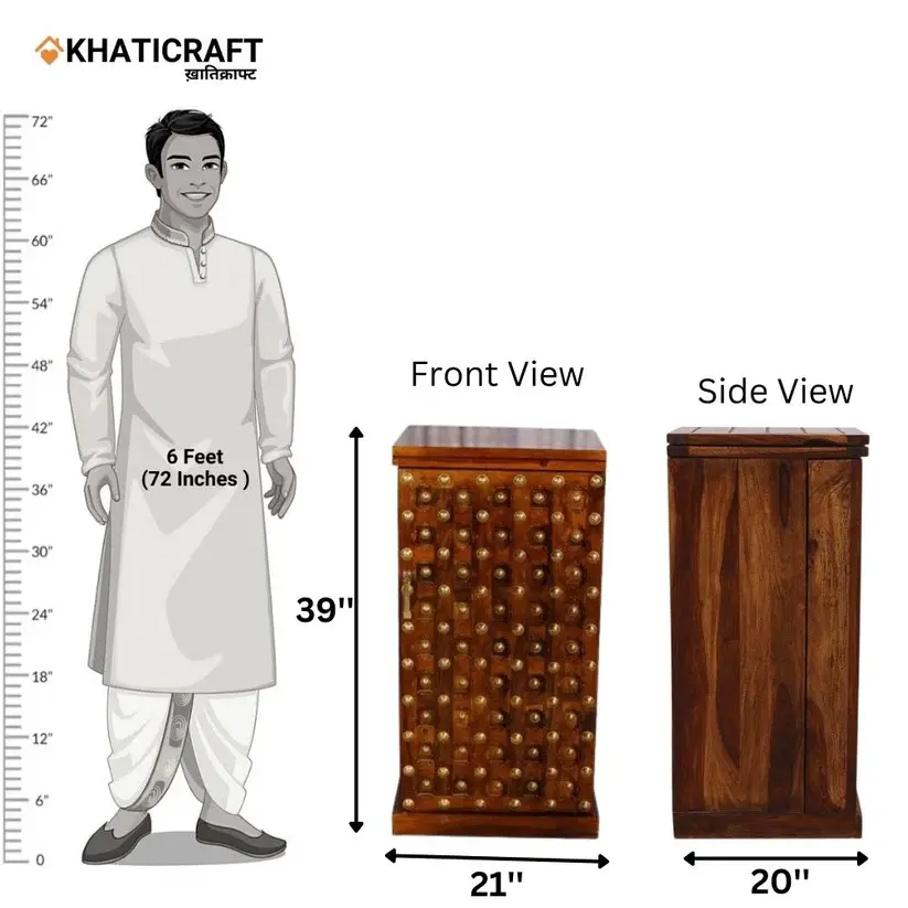Tamra Single Door Solid Wood Sheesham Bar Cabinet-6.webp