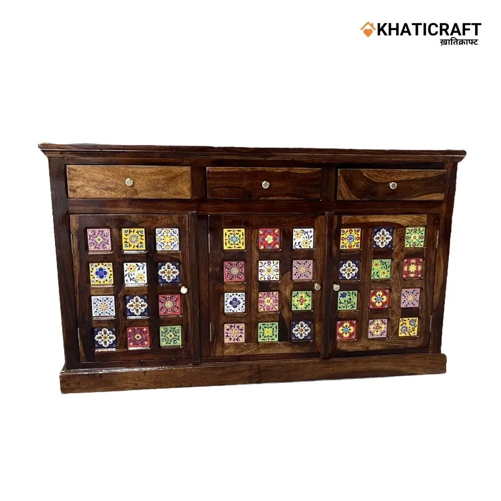 Chitra Solid Wood Sheesham Sideboard by Khaticraft (5).webp