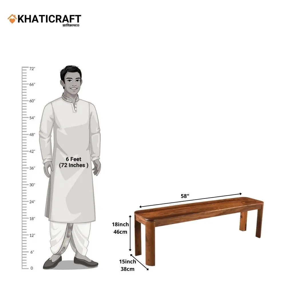 Rami Bench in solid wood sheesham by Khaticraft (3).webp