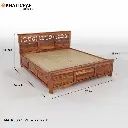 Mira Solid Wood Sheesham Bed(Box Storage)