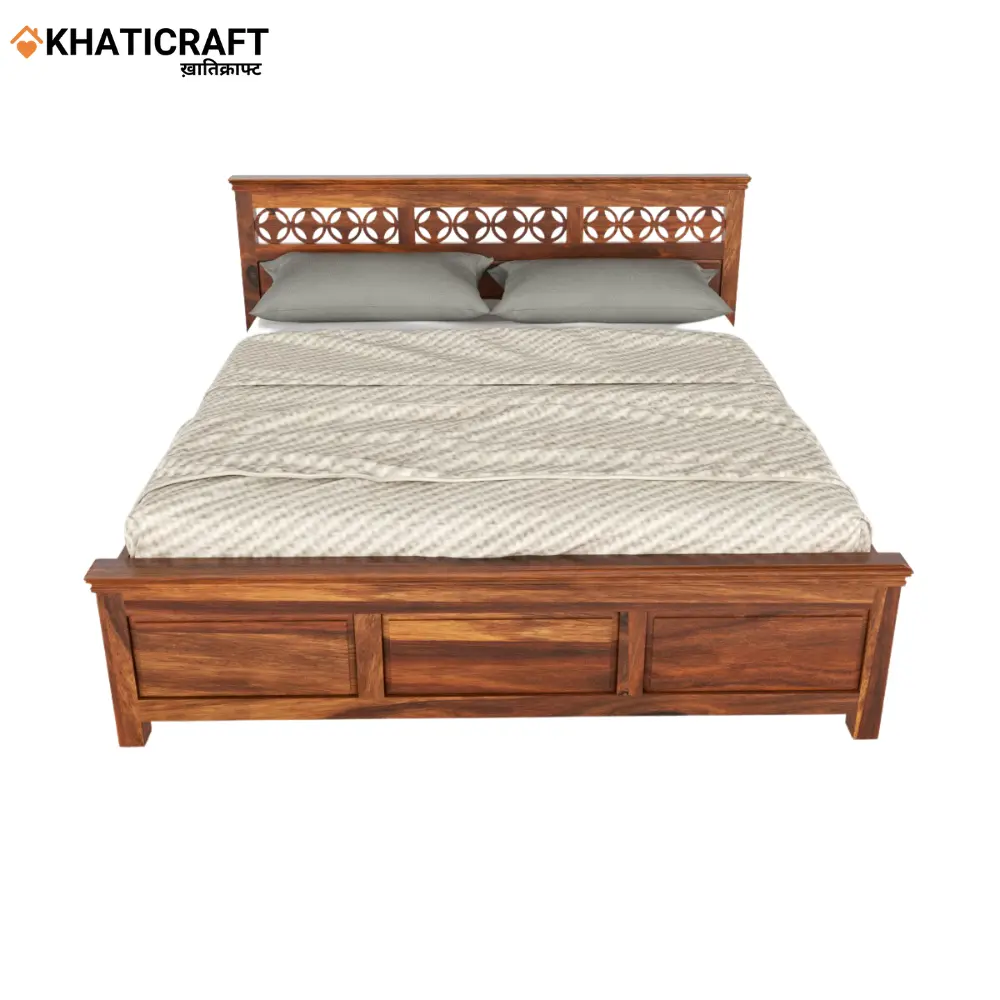 Mira Solid Wood Sheesham Bed(Box Storage)