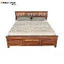 Mira Solid Wood Sheesham Bed(Box Storage)