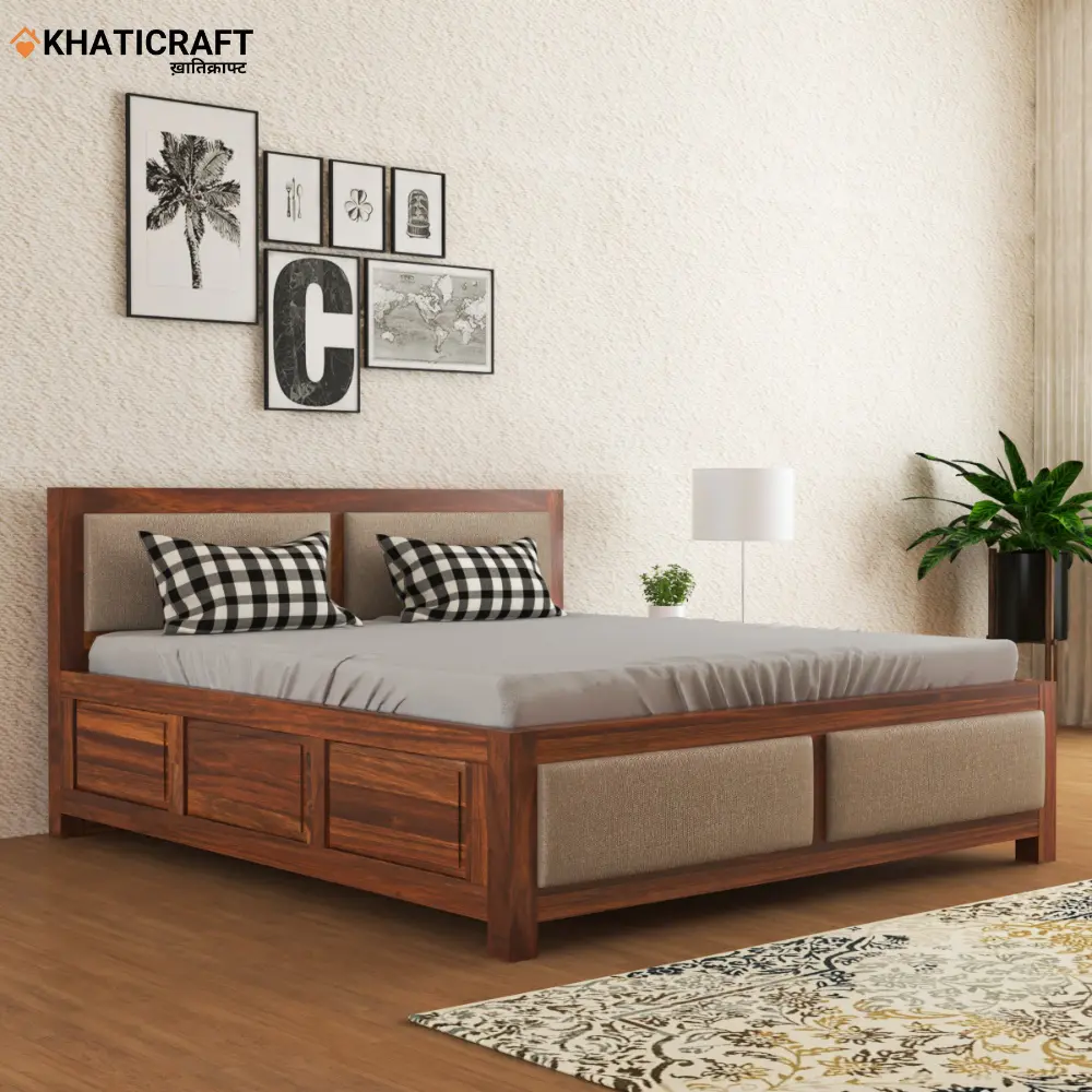 Kalp Solid Wood Bed