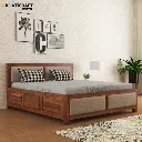 Kalp Solid Wood Bed