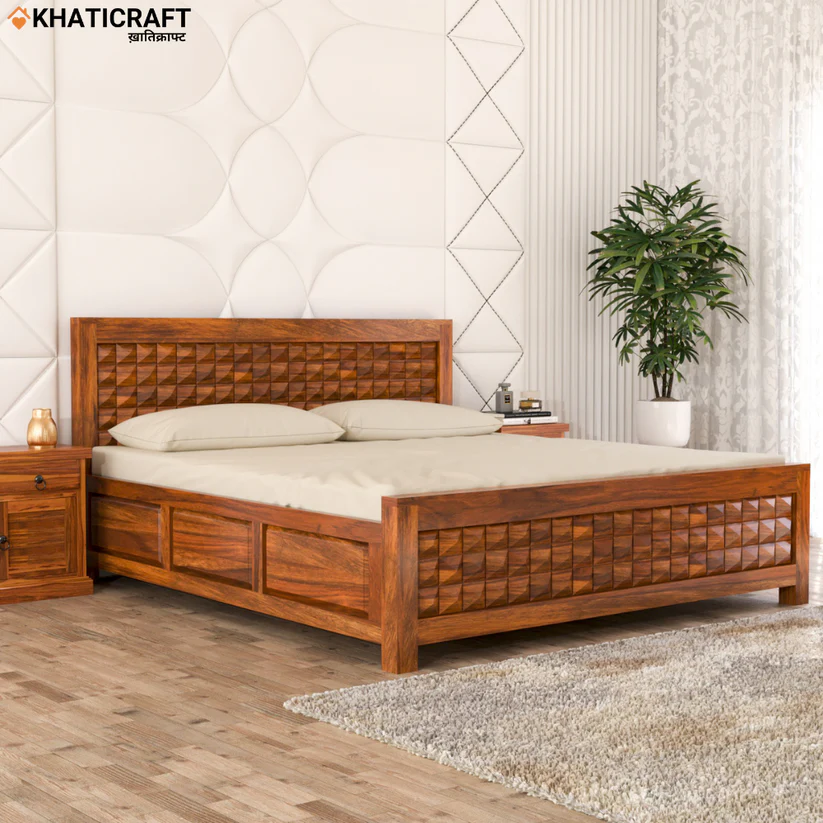 Stupa Solid Wood Bed