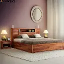 Arya Solid Wood Bed