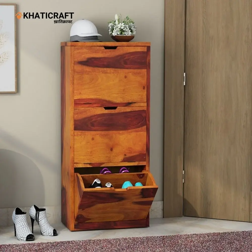 Hina Solid Wood Sheesham Shoe Rack.webp