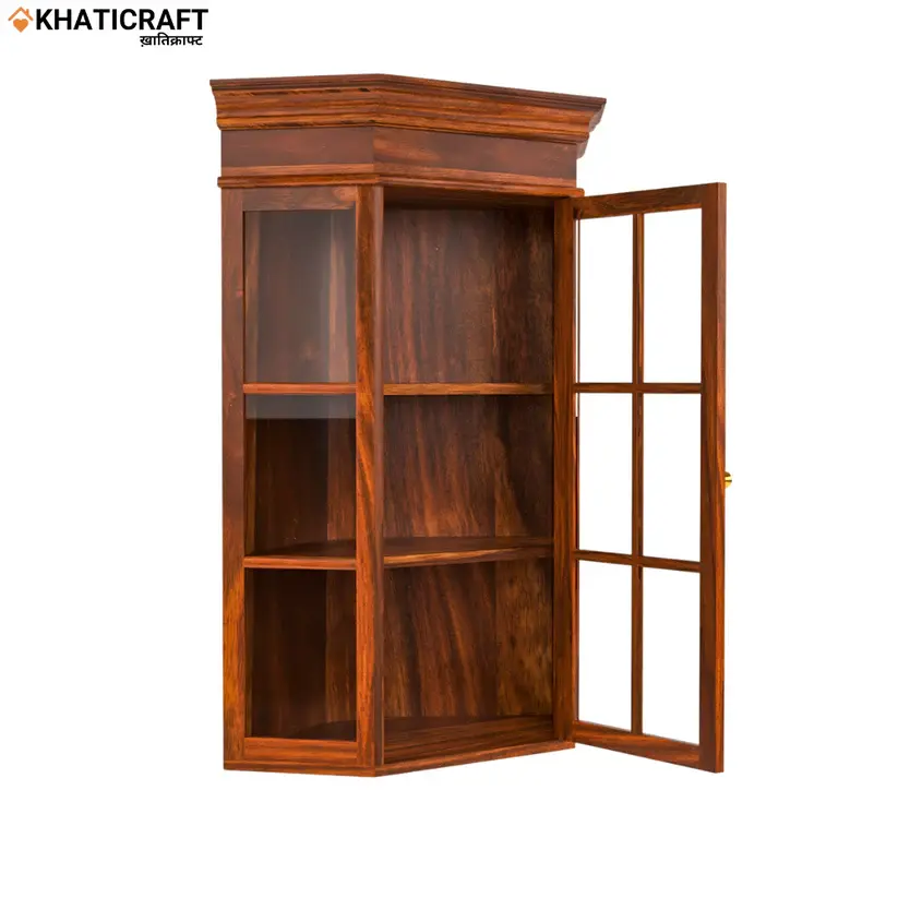 Ziya Solid Wood Sheesham Corner Cabinet(TOP)-4.webp