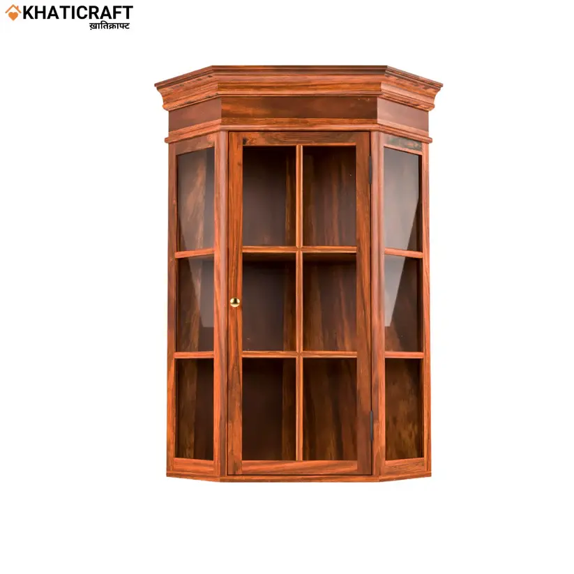 Ziya Solid Wood Sheesham Corner Cabinet(TOP)-5.webp