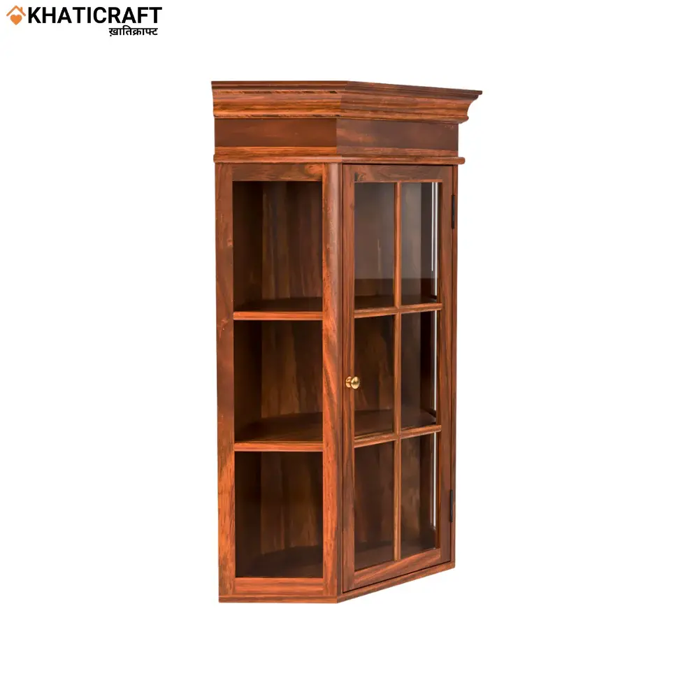 Ziya Solid Wood Sheesham Corner Cabinet(TOP)-2.webp