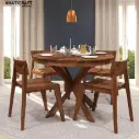 Mandal Chavi 4 Seater Solid Wood Sheesham Dining Set
